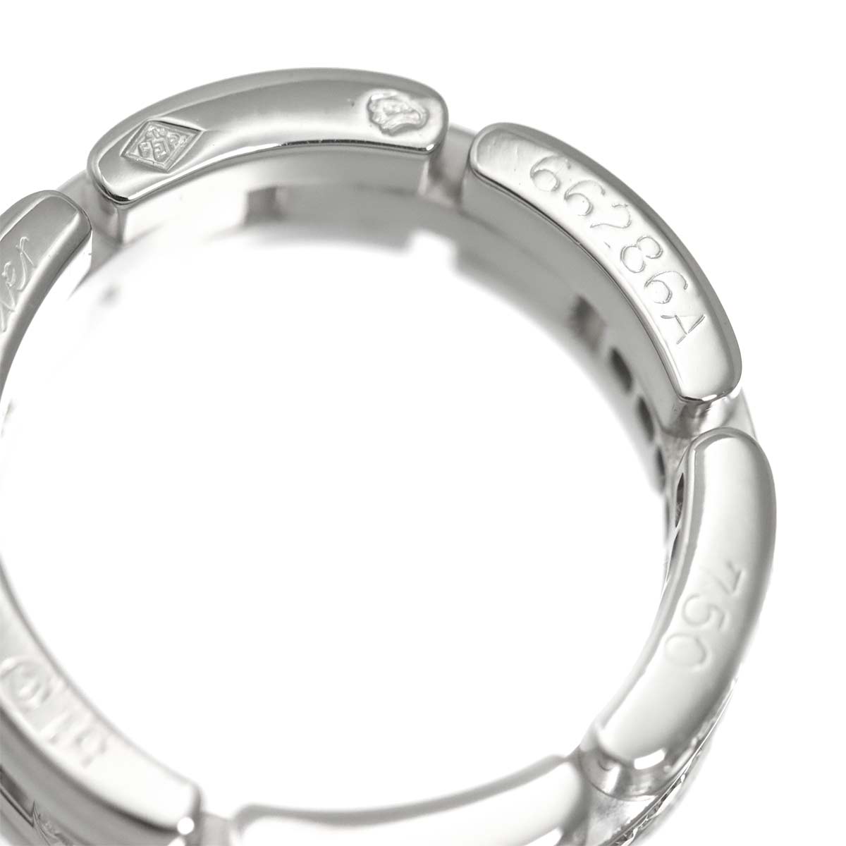 Maillon Panthere Diamond Ring 18K WG 750 Size51 5.25(US)