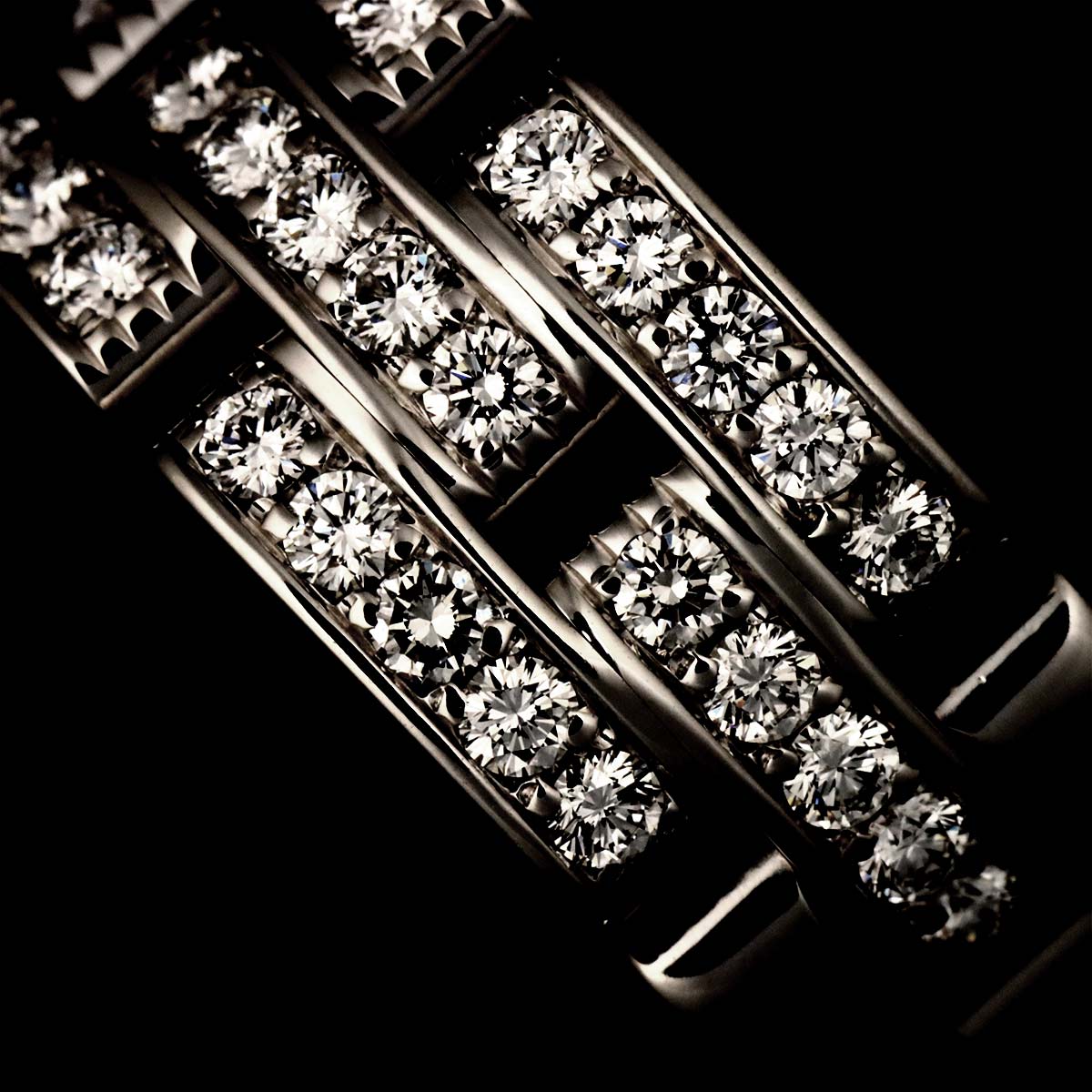 Maillon Panthere Diamond Ring 18K WG 750 Size51 5.25(US)