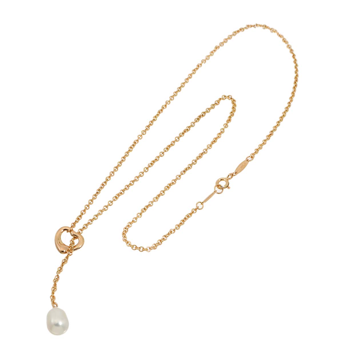 Open Heart Lariat 18K Pink Gold 750