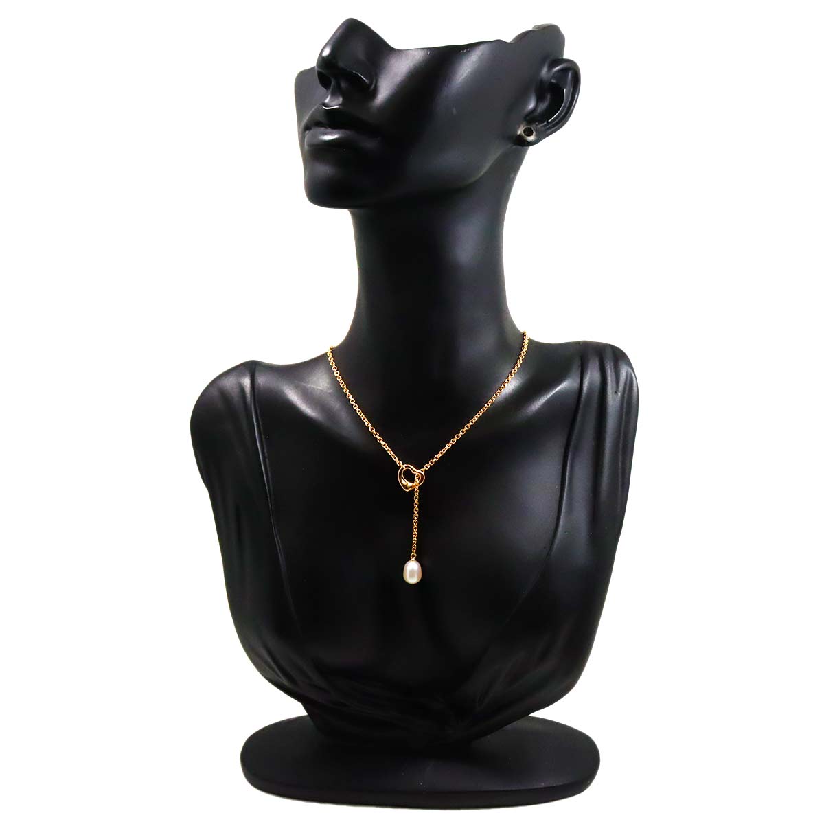 Open Heart Lariat 18K Pink Gold 750