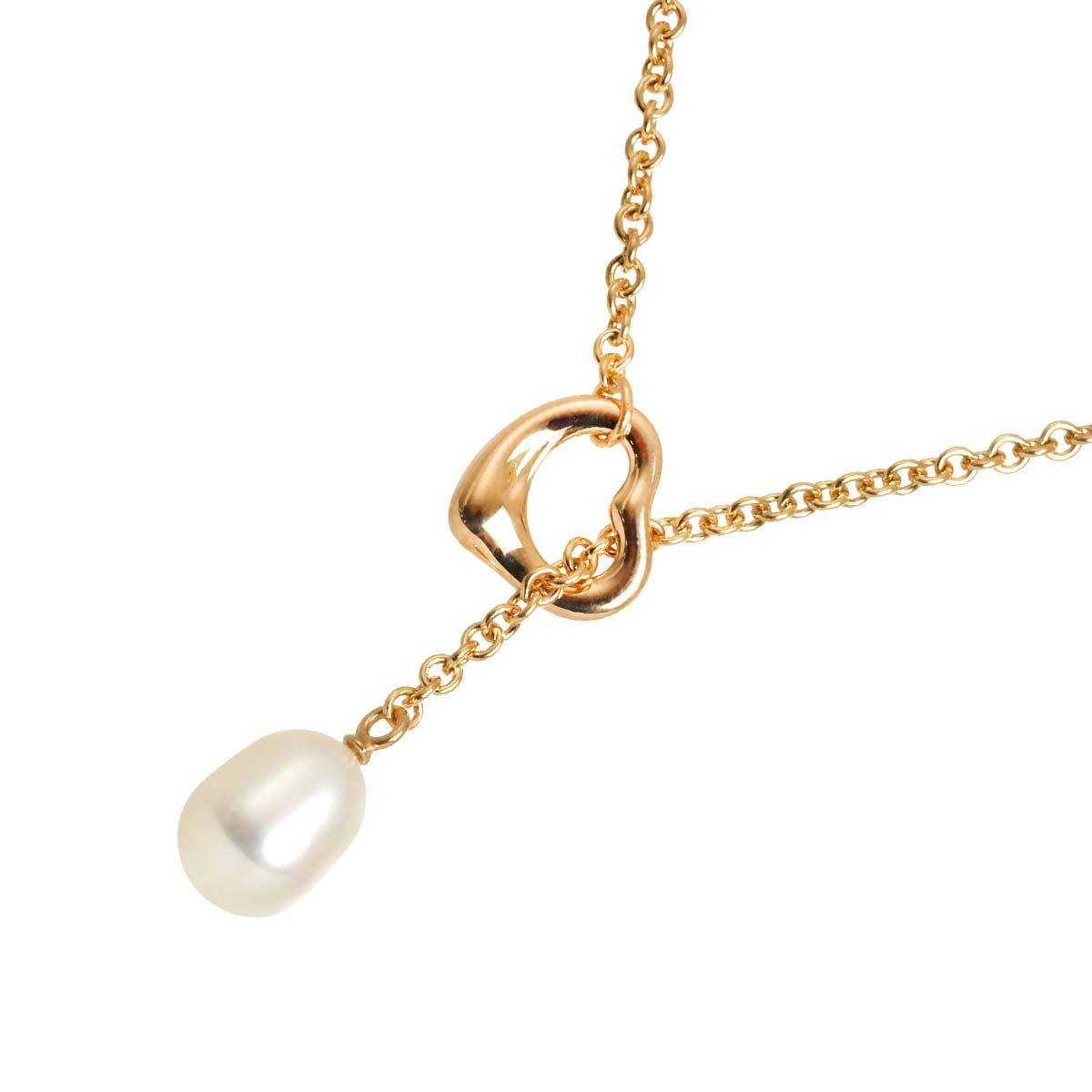 Open Heart Lariat 18K Pink Gold 750