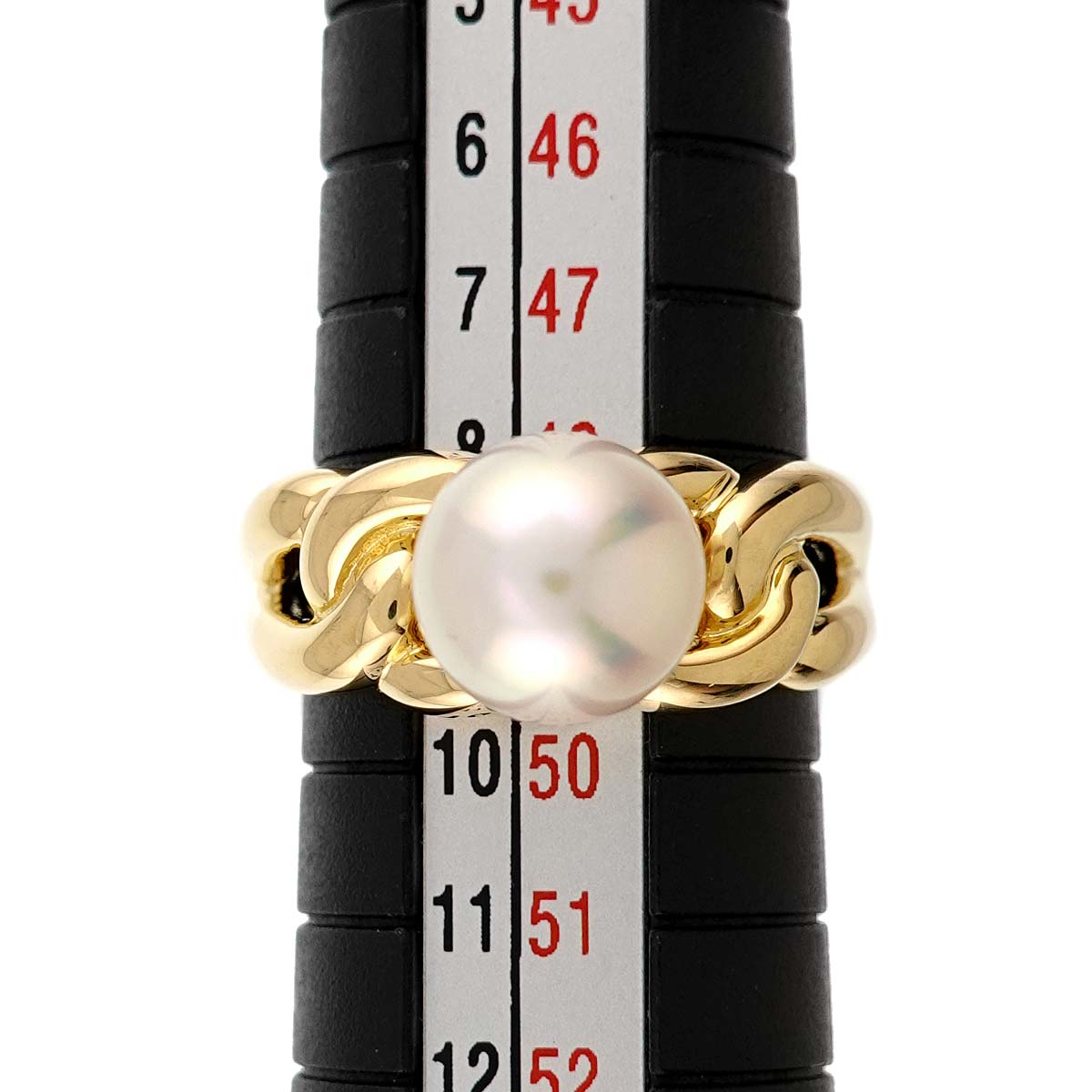 Akoya Pearl 8.1mm Ring 18K YG 750 size4.75-5(US)