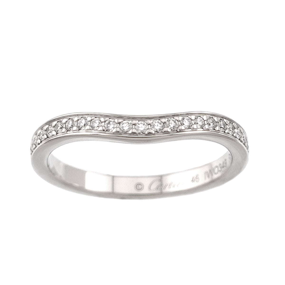 Ballerine curve Diamond Ring Pt Pt size46 3.75(US)