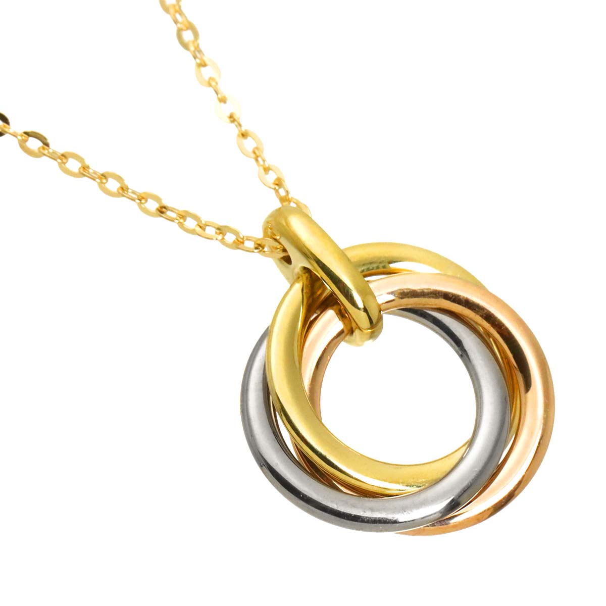 Trinity Necklace SM 18K YG WG PG 750 90326242