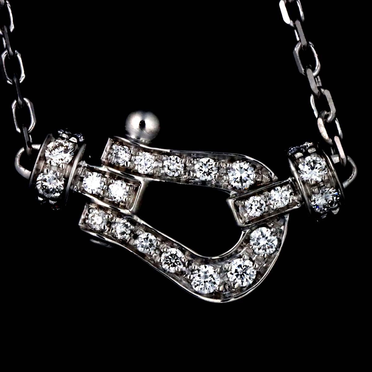 Force10 Diamond Necklace Small 18K White Gold 750
