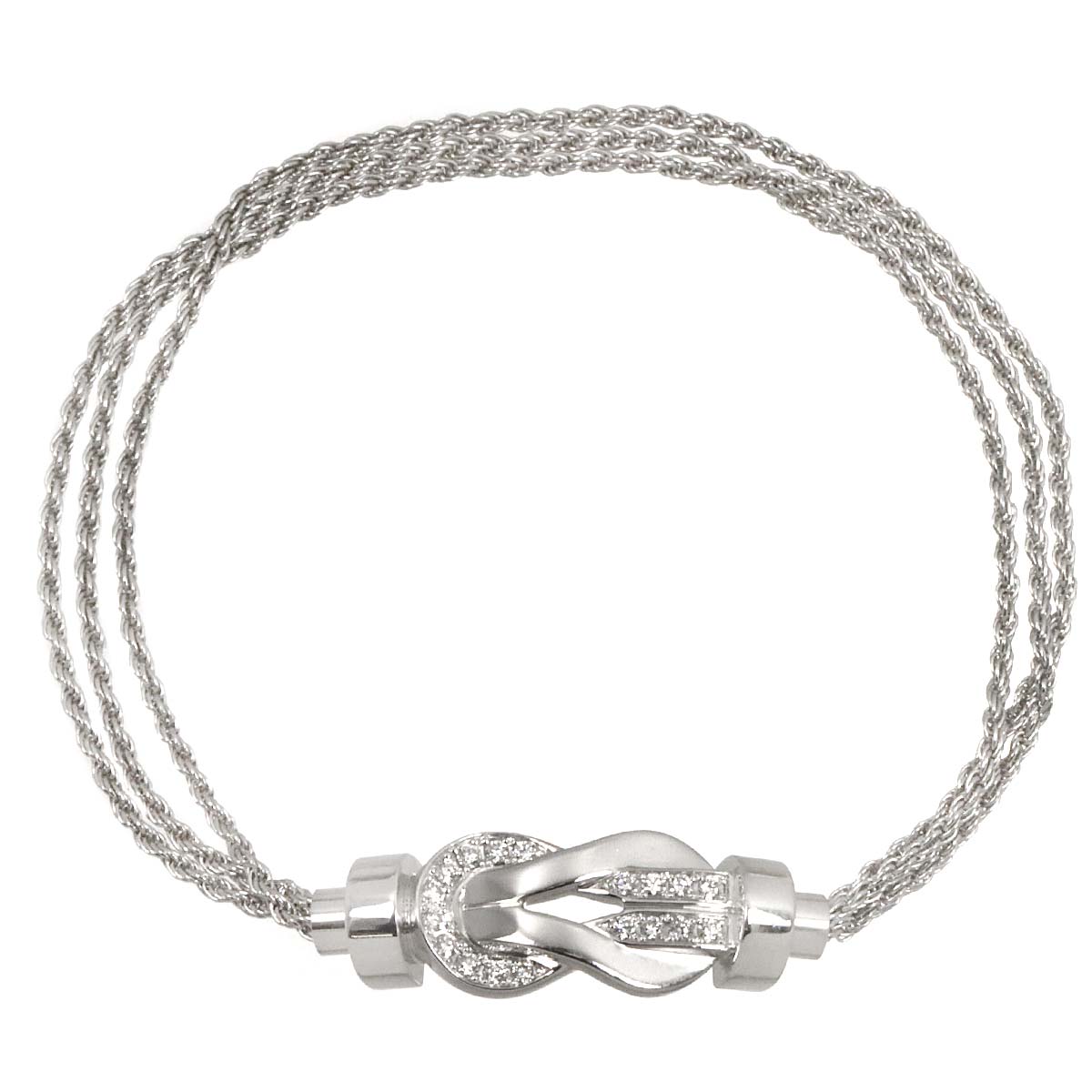 Chance Infini MM Diamond Bracelet 18K White Gold 750 size14