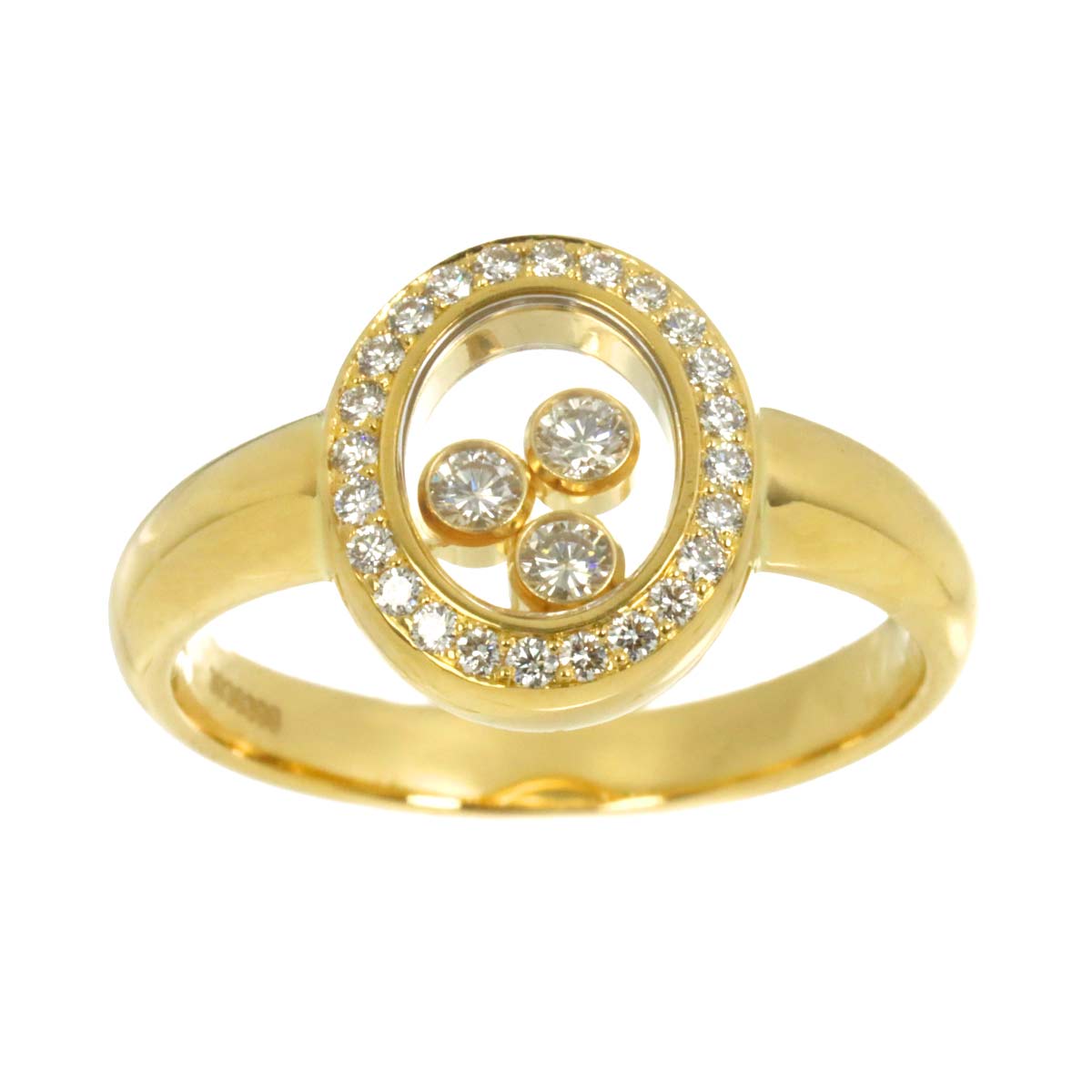 Happy Diamond Diamond Ring 18K YG 750 Size5.25(US)