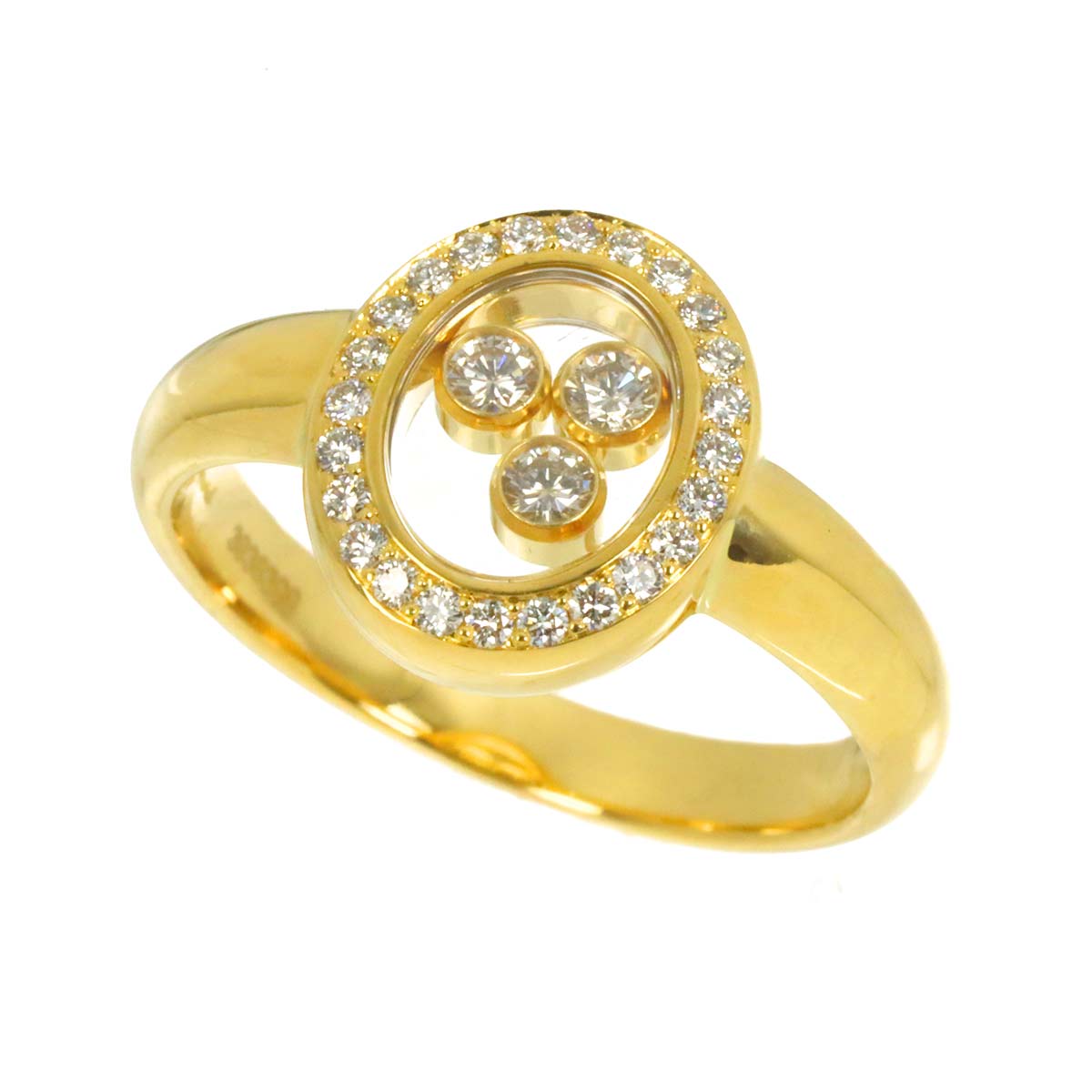 Happy Diamond Diamond Ring 18K YG 750 Size5.25(US)