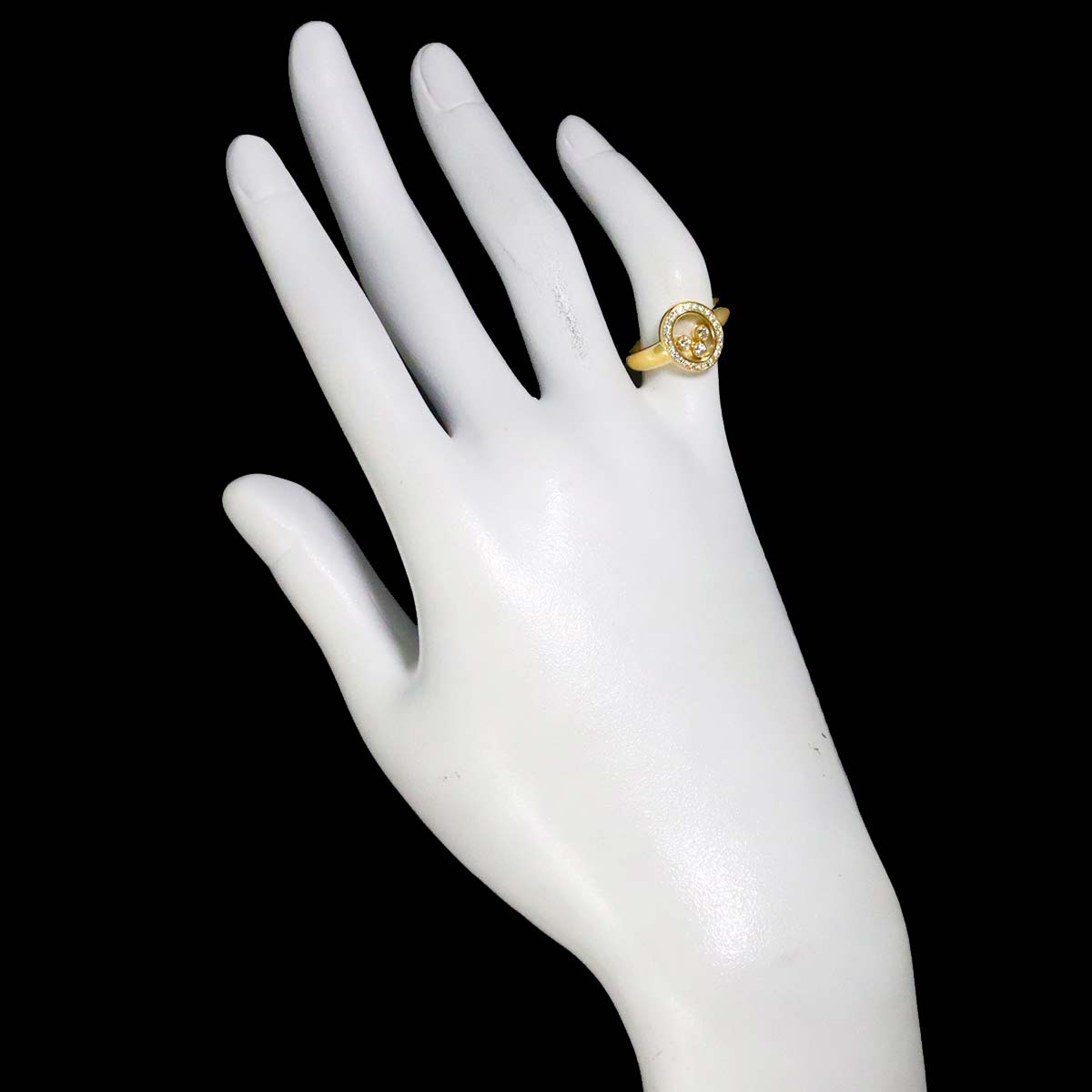Happy Diamond Diamond Ring 18K YG 750 Size5.25(US)