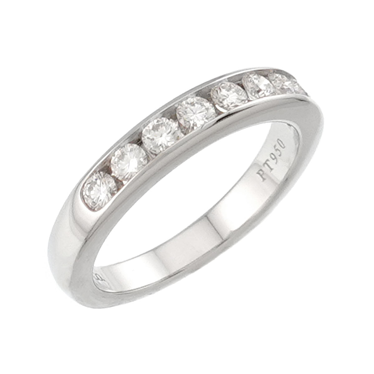 Half Diamond Ring Pt Platinum size6 3.75(US)