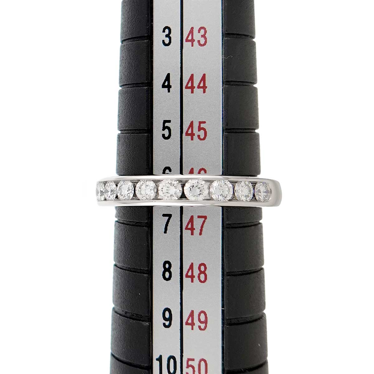 Half Diamond Ring Pt Platinum size6 3.75(US)