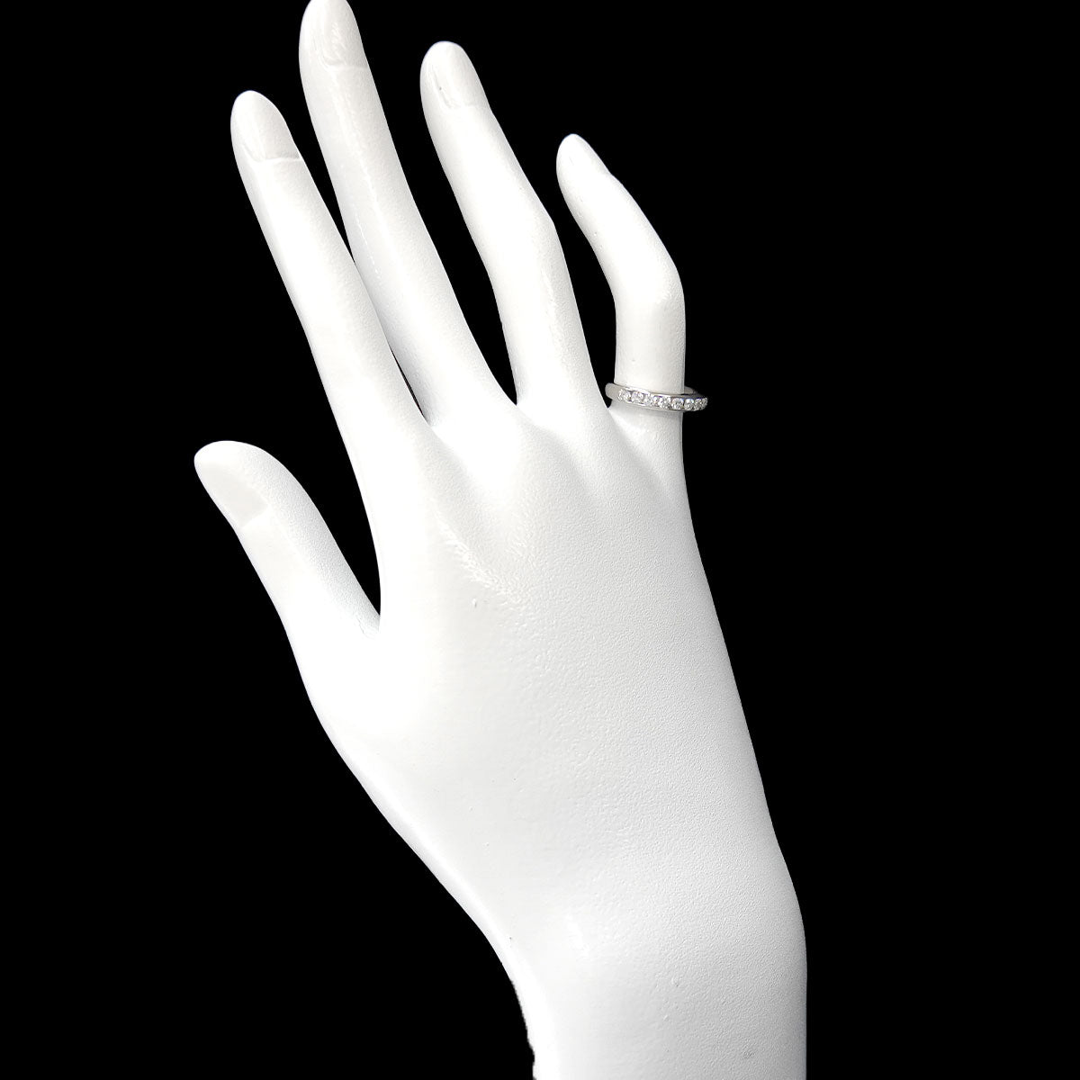 Half Diamond Ring Pt Platinum size6 3.75(US)
