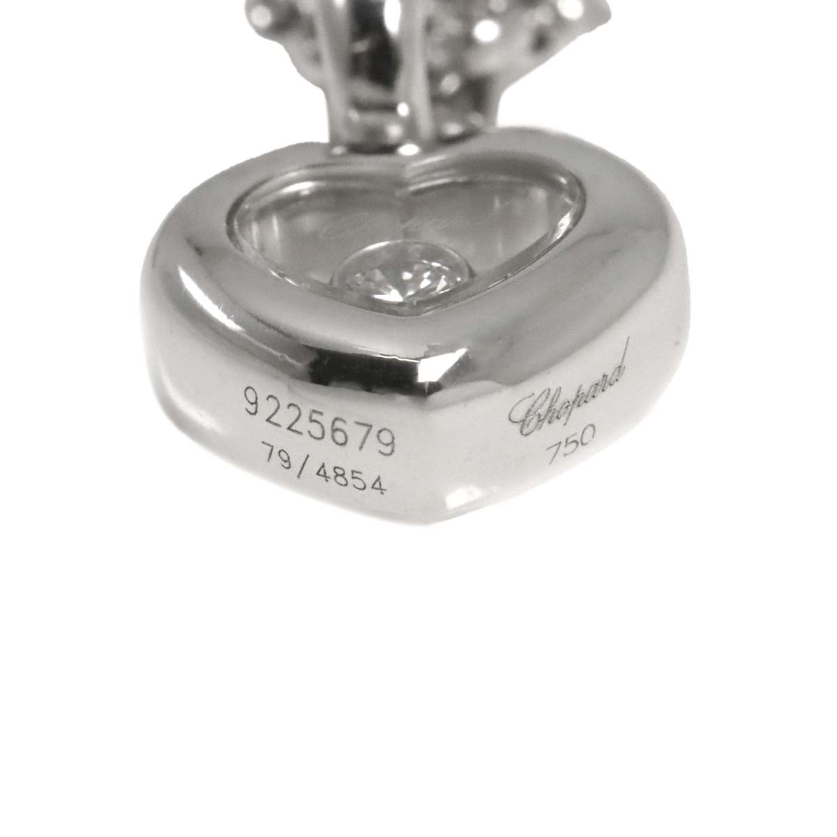 Happy Diamond Heart Necklace 18K White Gold 750