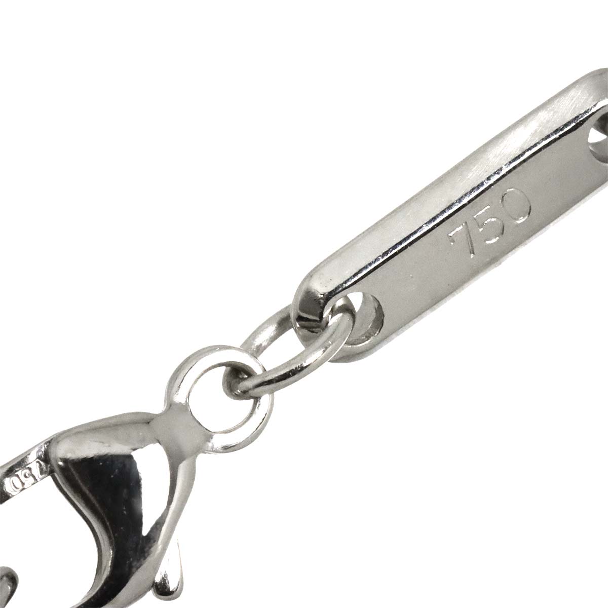Happy Diamond Heart Necklace 18K White Gold 750