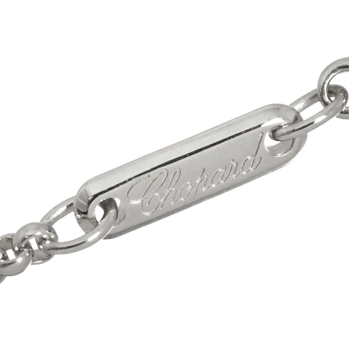 Happy Diamond Heart Necklace 18K White Gold 750