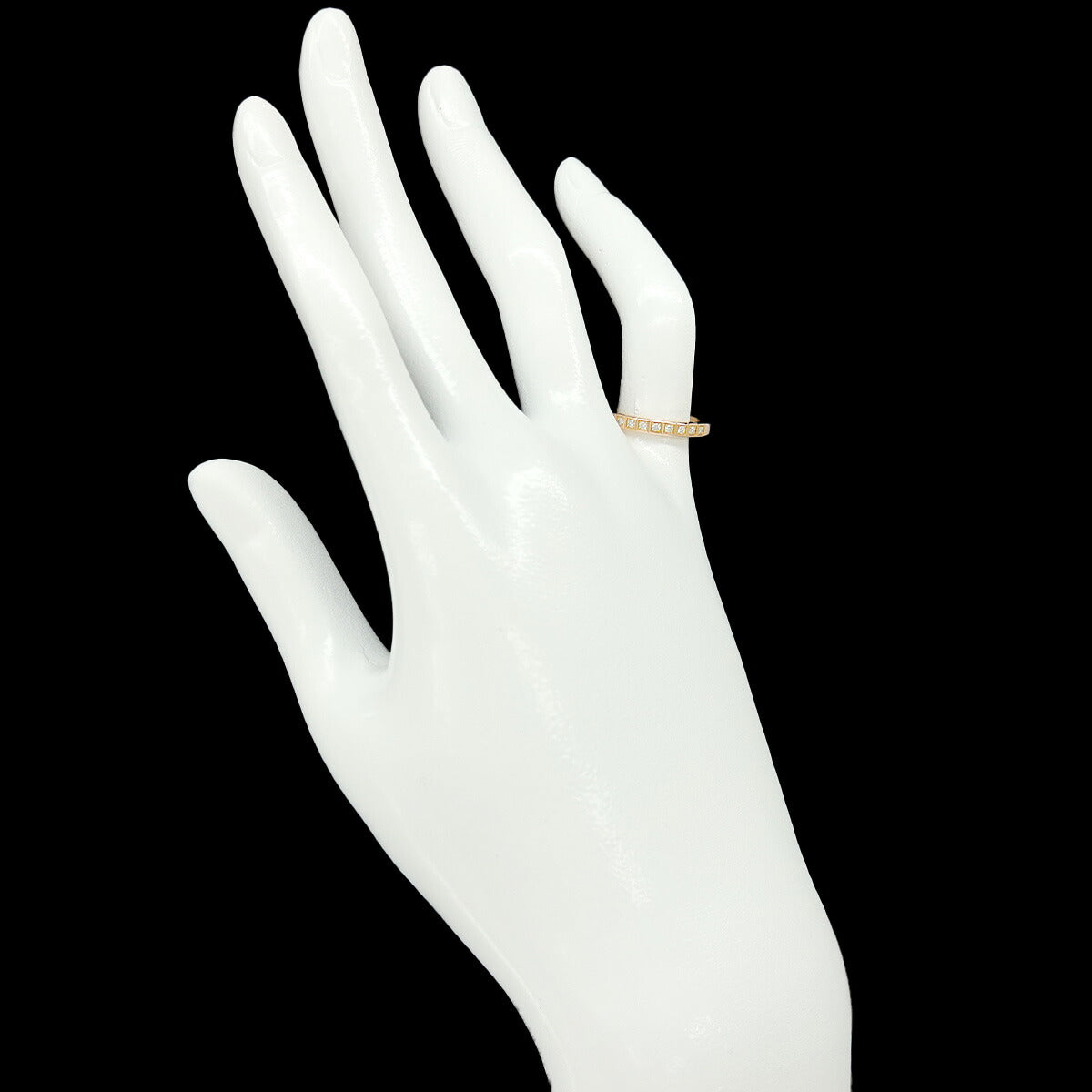 Ice Cube Diamond Ring 18K PG 750 size4(US)