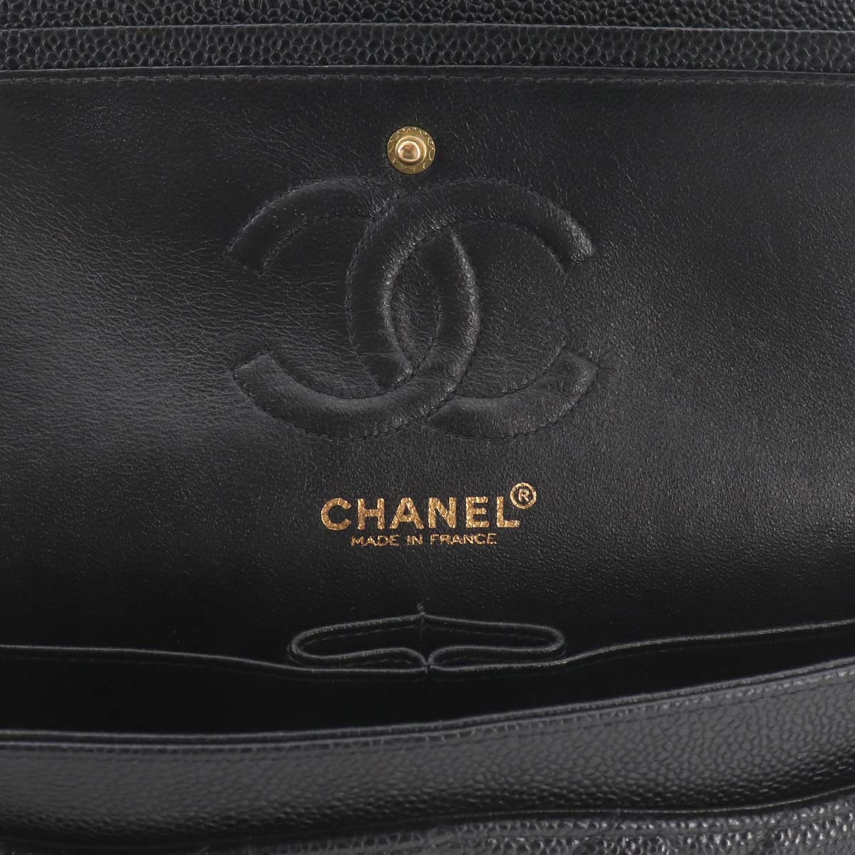 Matelasse 23 Chain Shoulder Bag Leather Black A01113