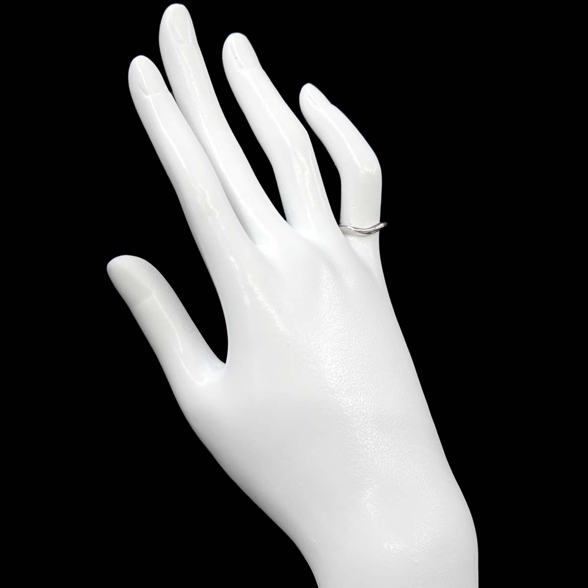 Curved Band Ring Platinum size4.5(US)