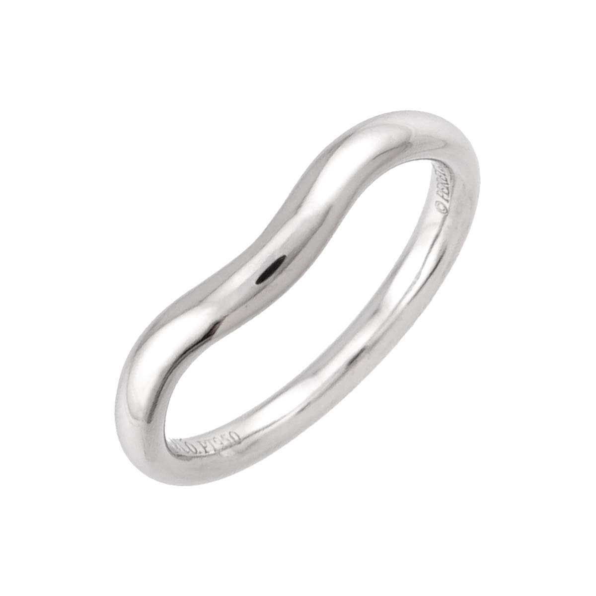 Curved Band Ring Platinum size4.5(US)