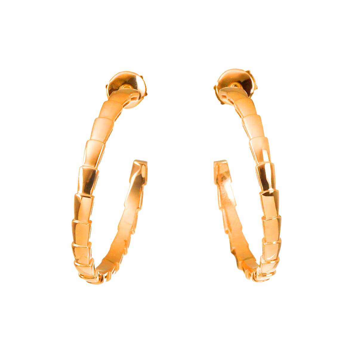 Serpenti Earrings Pierced 18K Pink Gold 750