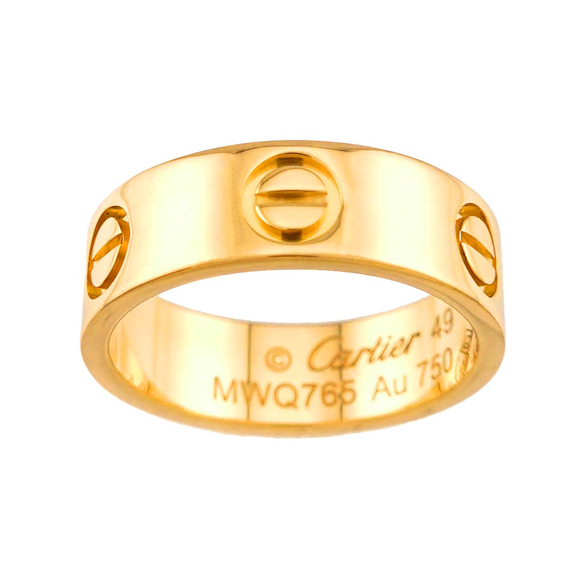 Love Ring 18K Yellow Gold 750 size49 4.5(US)