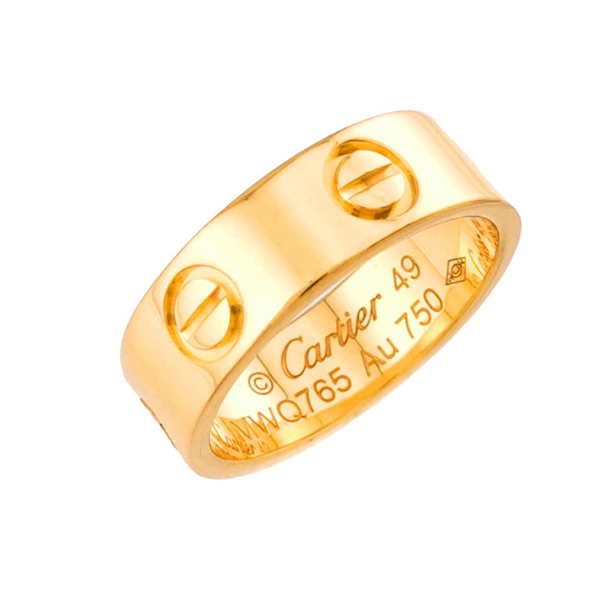 Love Ring 18K Yellow Gold 750 size49 4.5(US)