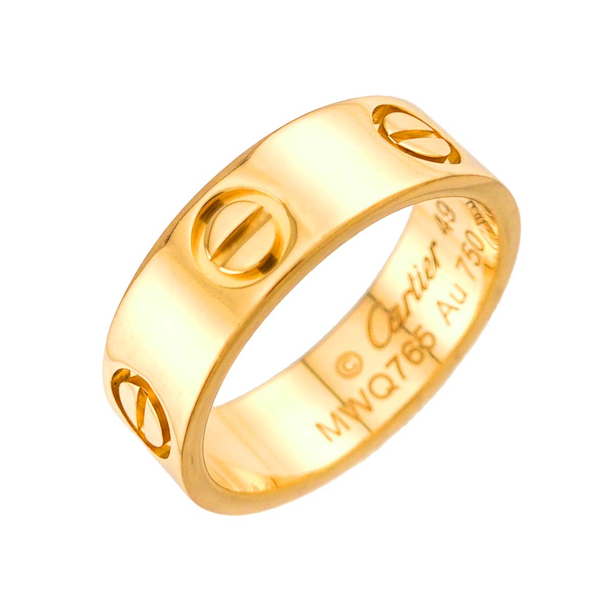 Love Ring 18K Yellow Gold 750 size49 4.5(US)