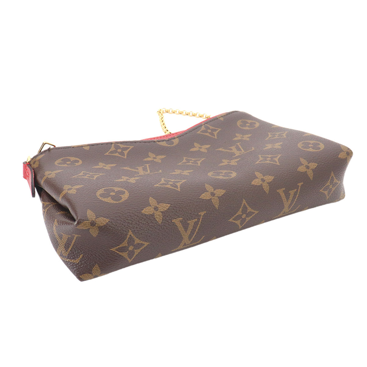 Monogram Pallas Clutch Shoulder Bag Cerise M41638