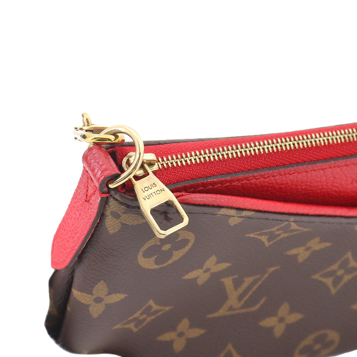 Monogram Pallas Clutch Shoulder Bag Cerise M41638