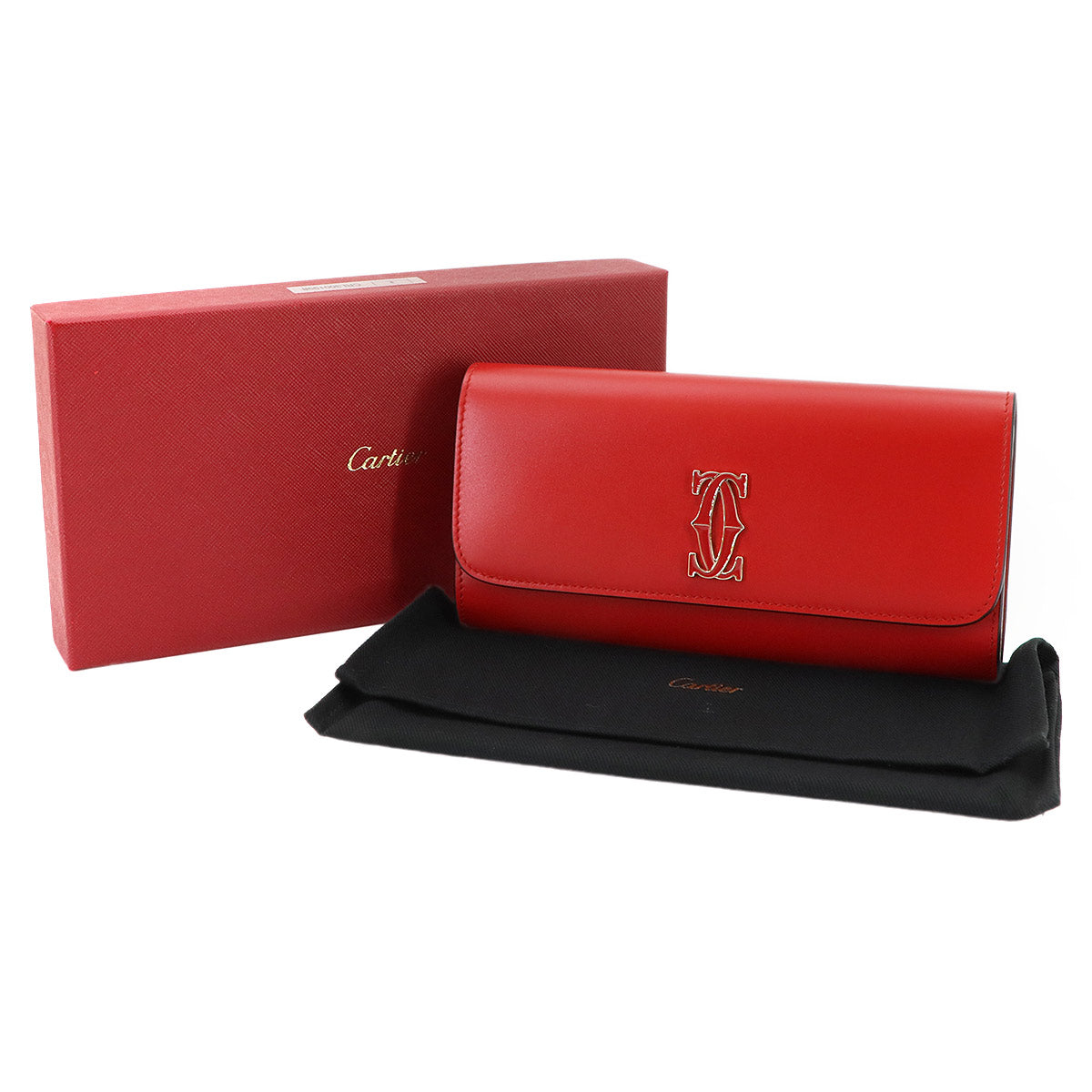 C de cartier Long Wallet Leather Leather CRL3001998 Purse