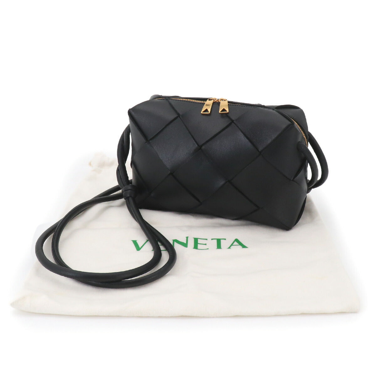 Intrecciato Small Cassette Camera Shoulder Bag 709417