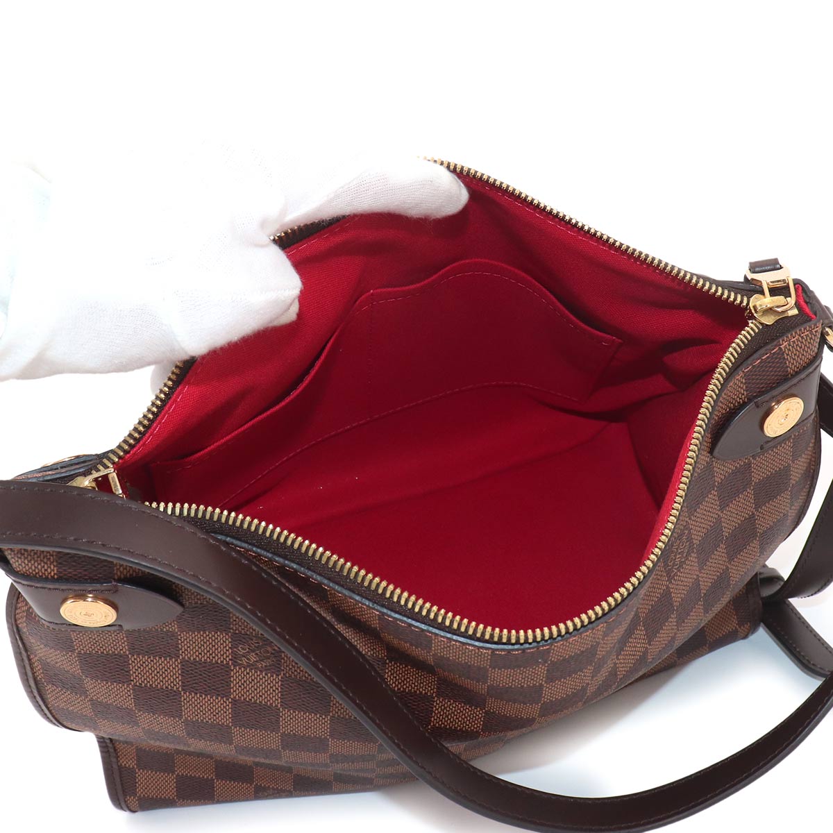 Damier Duomo Shoulder Bag Ebene Brown N41425 Purse