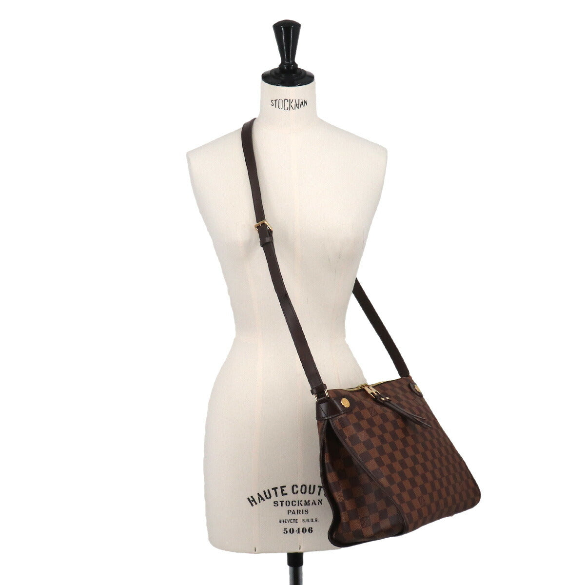 Damier Duomo Shoulder Bag Ebene Brown N41425 Purse