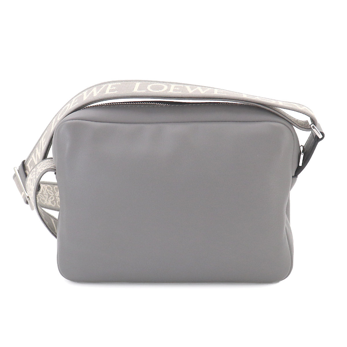 Military Messenger XS Shoulder Bag Leather Gray Purse