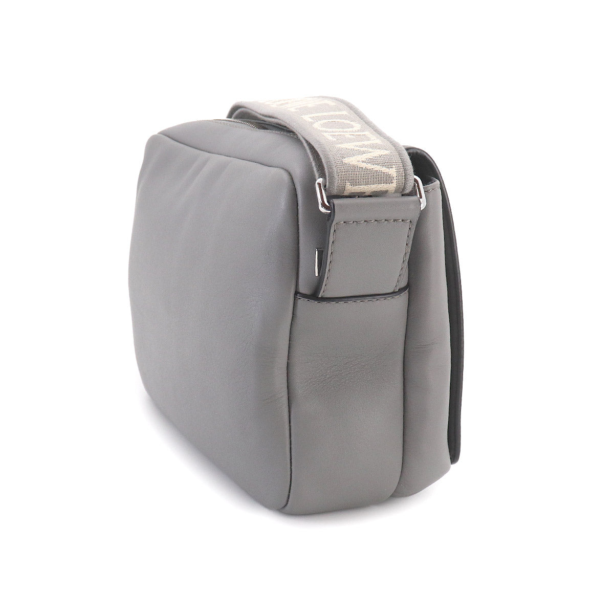 Military Messenger XS Shoulder Bag Leather Gray Purse