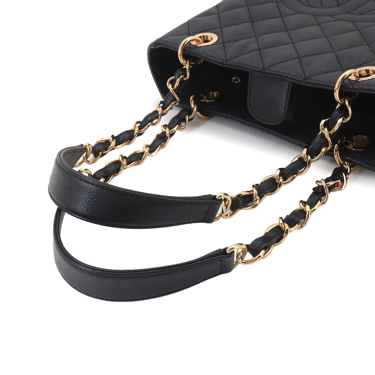 Matelasse PST Chain Tote Bag Leather Black A20994