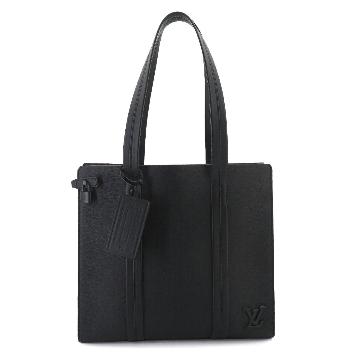 Aerogram Takeoff Tote Bag Leather Black M57308 LV Purse