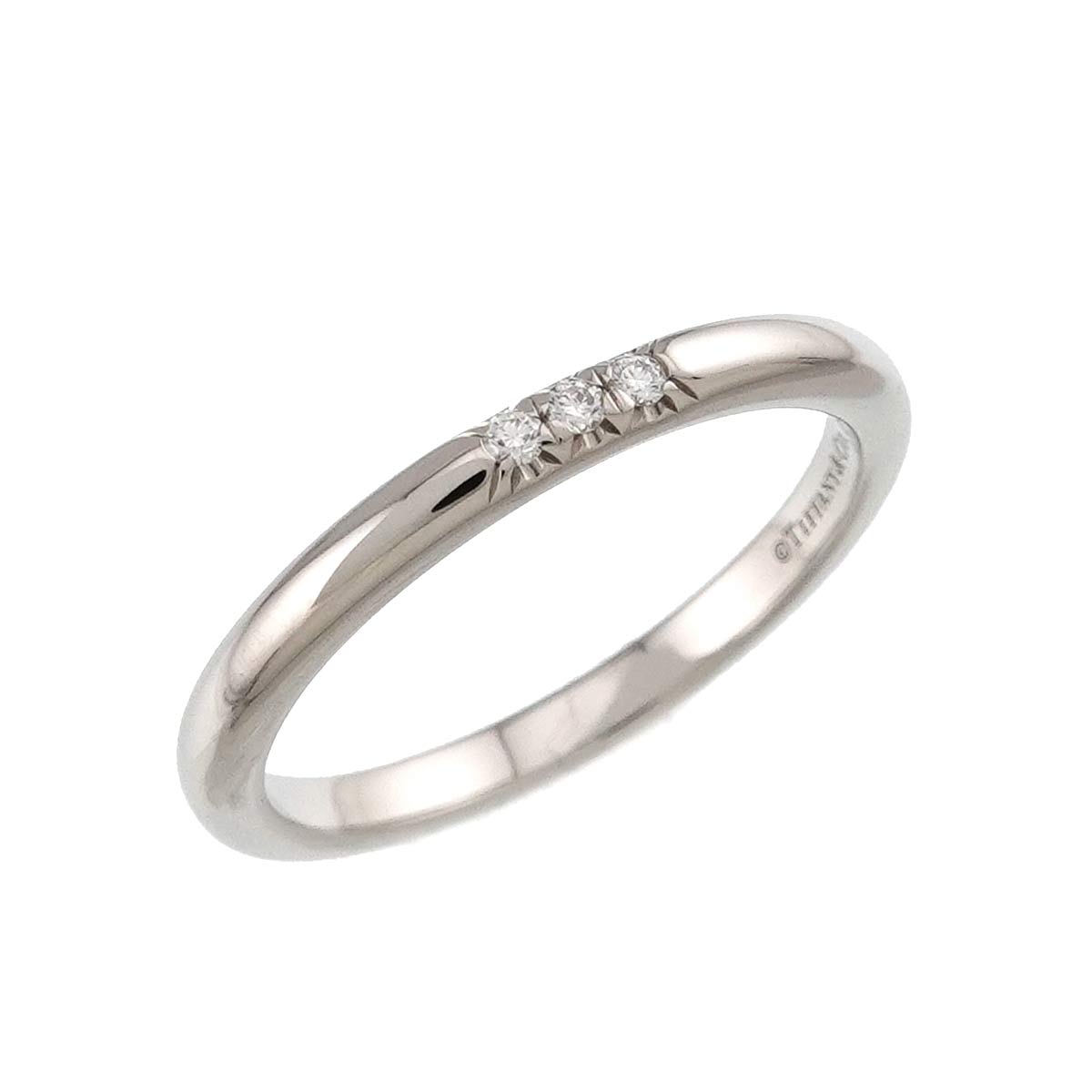 Forever Band Diamond Ring Pt Platinum Size5.75-6(US)