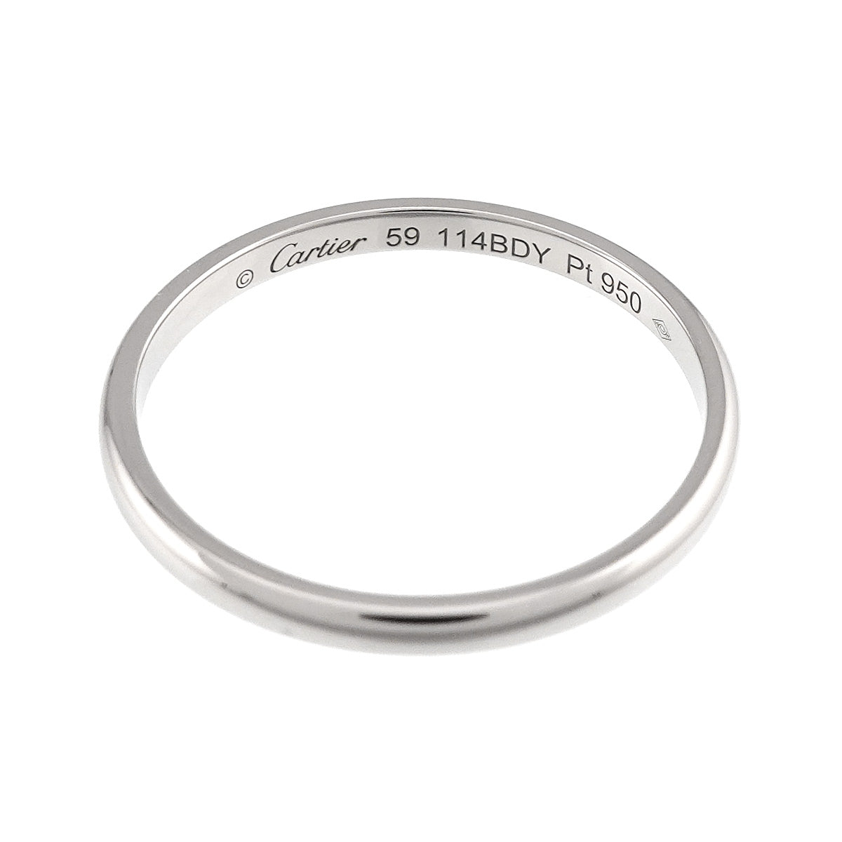 1895 Classic Band Ring Pt Platinum size59 8.75(US)
