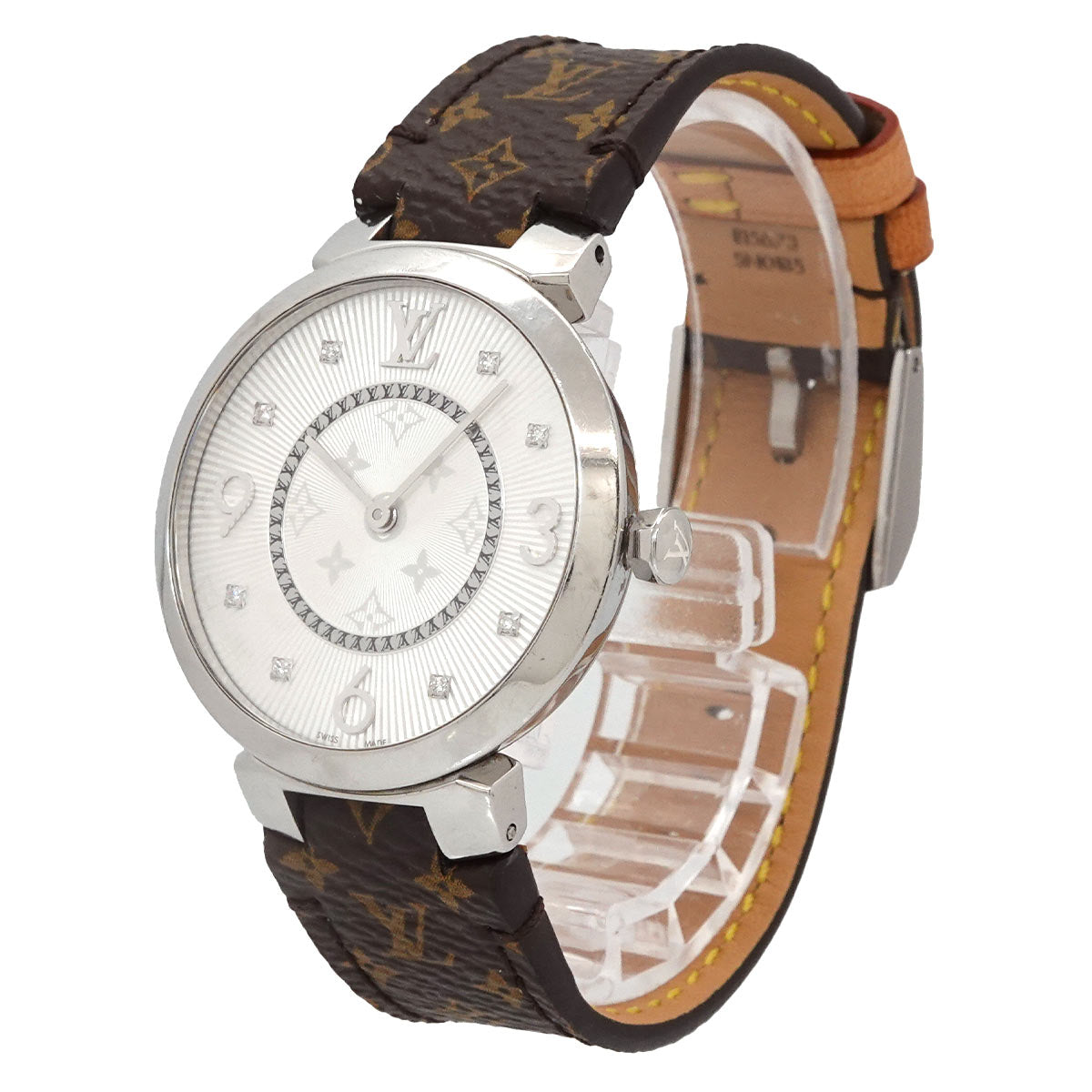 Tambour Monogram Q13MJB 8P Diamond Ladies watch