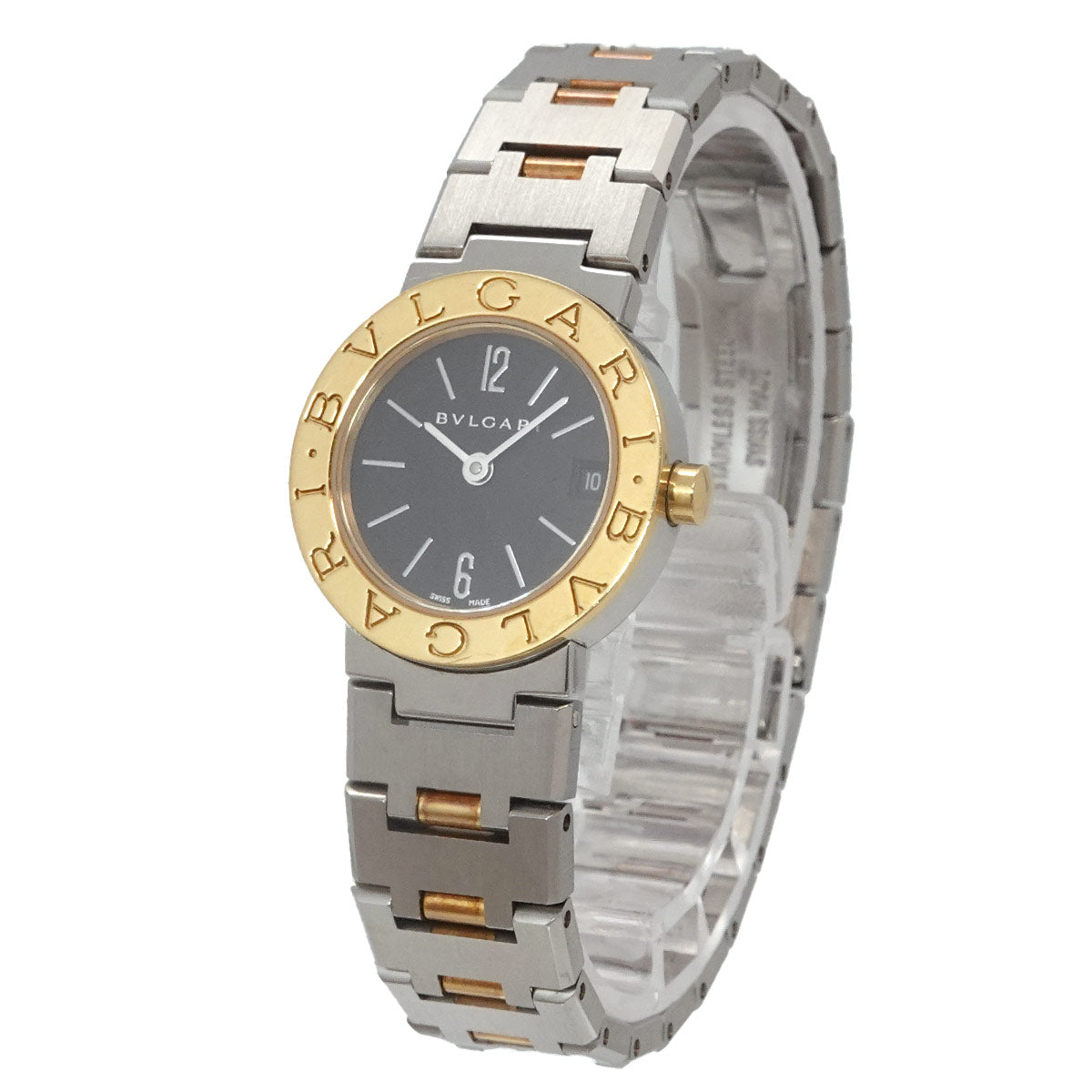 BVLGARIBVLGARI Two Tones BB23SG YG Black Dial Ladies