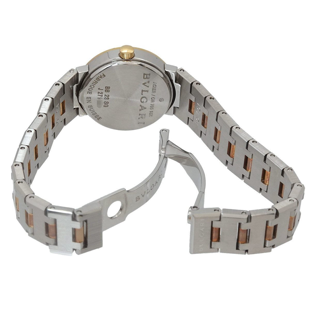 BVLGARIBVLGARI Two Tones BB23SG YG Black Dial Ladies