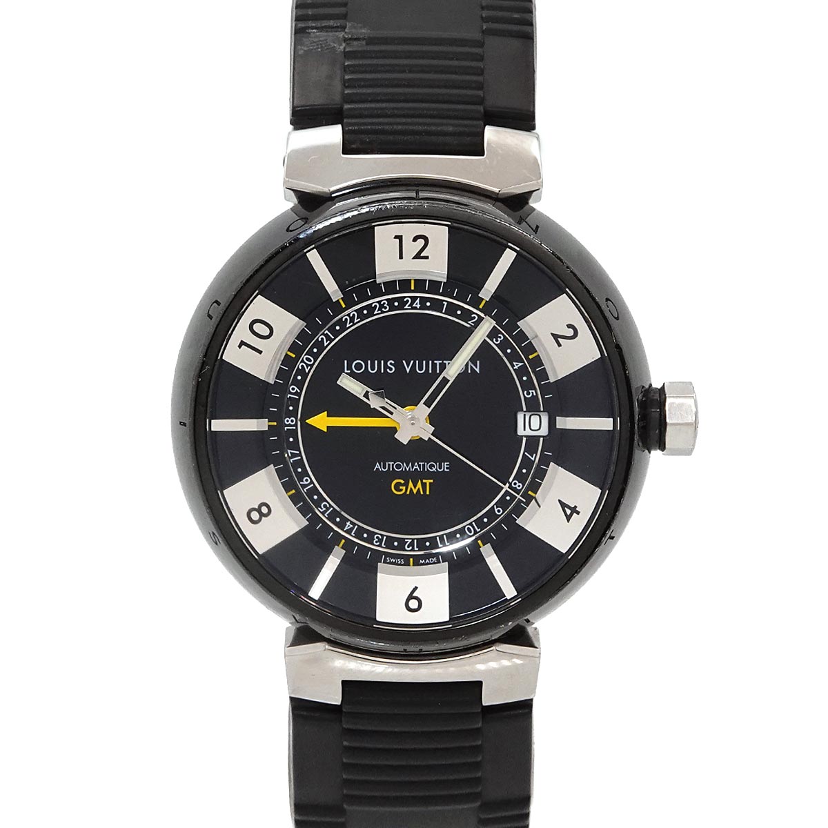Tambour In Black GMT Q113K Automatic Mens Watch