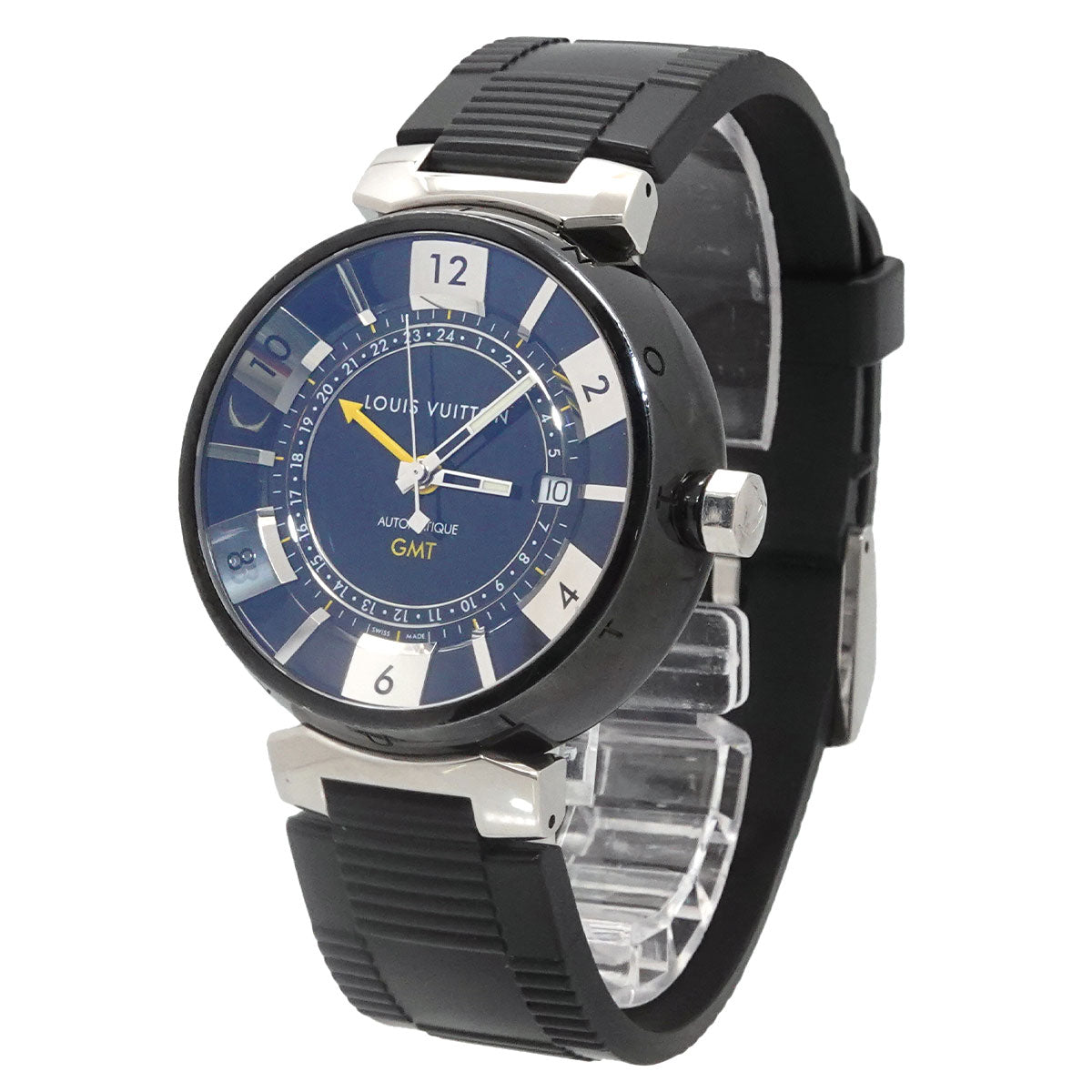Tambour In Black GMT Q113K Automatic Mens Watch