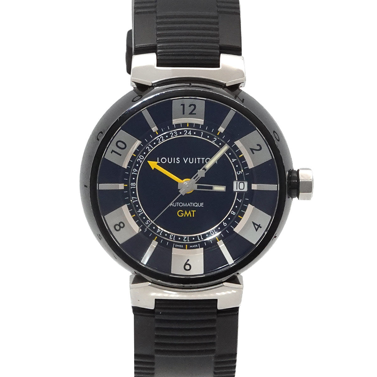 Tambour In Black GMT Q113K Automatic Mens Watch