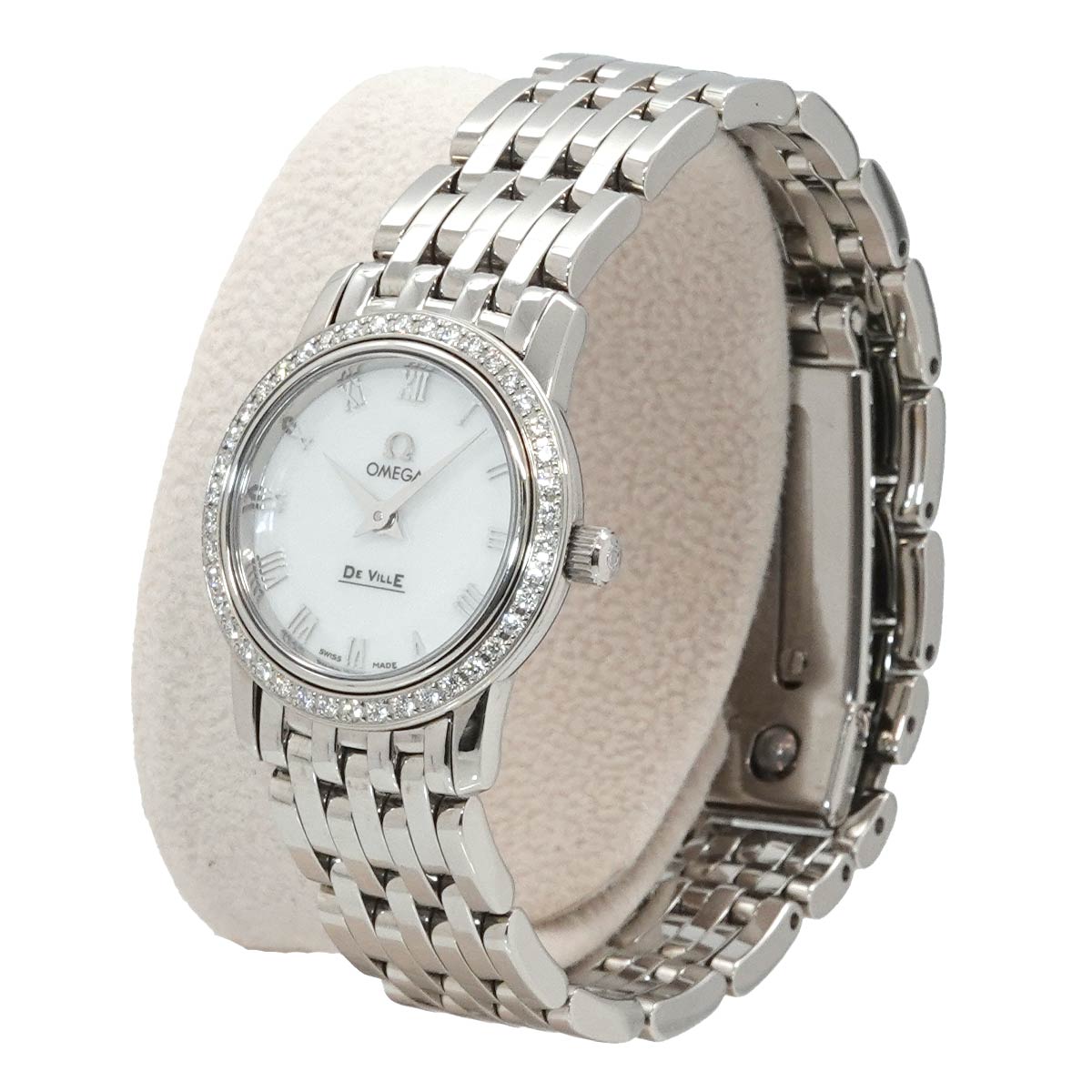 De Ville 4575 71 Quartz Diamond White Shell Dial Ladies watch