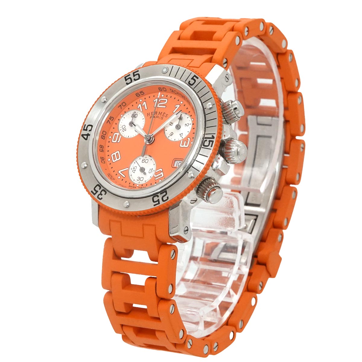 Clipper Diver CL2.316 Quartz Date Orange Dial Ladies Watch