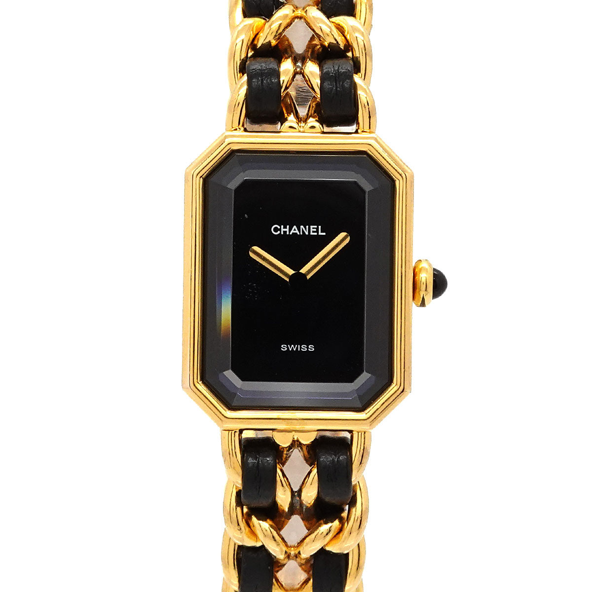 Premiere Size L H0001 Vintage Quartz Black Dial Ladies Watch