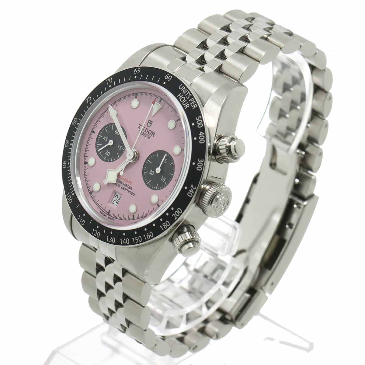 Black Bay Chronograph 79360N Automatic Pink Dial Mens Watch