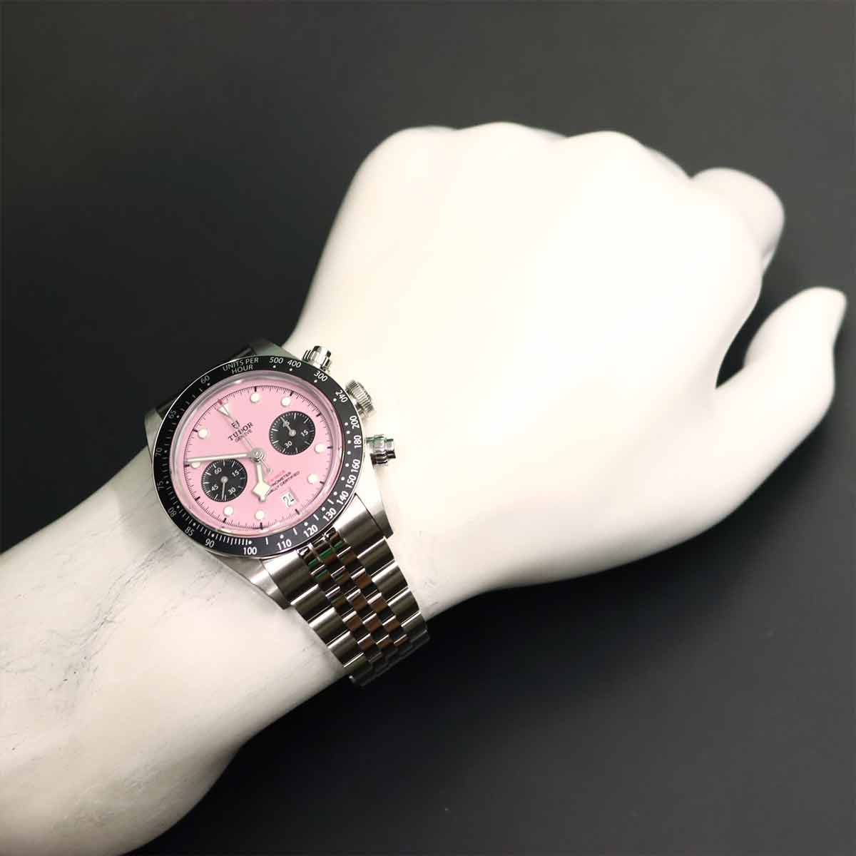 Black Bay Chronograph 79360N Automatic Pink Dial Mens Watch